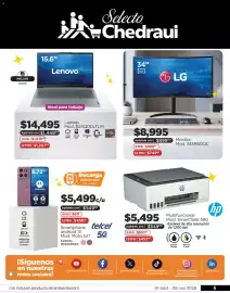 Folleto Chedraui Página 5: LG Monitor Mod. 34SR60QC €8.995,00, Lenovo Laptop €14.495,00