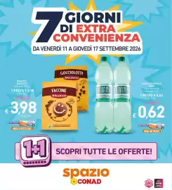 Volantino Spazio Conad settimana 37 Pagina 1: Faccine Balocco €3,98, Acqua minerale Nepi €0,62