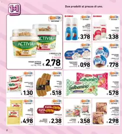 Volantino Spazio Conad settimana 37 Pagina 2: Mix&Go Activia Danone €2,78, Panna montata dolce decoro €3,78