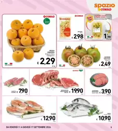 Volantino Spazio Conad settimana 37 Pagina 5: Pesca Percoca €2,29, Conad arachidi €2,98