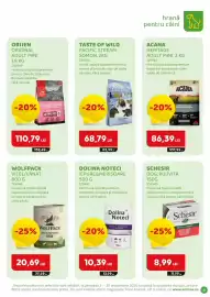 Magazine Animax Pagină 7: Taste of Wild Pacific Stream Somon €68,79, Schesir dog, pui/vită €8,99