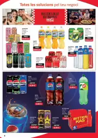 Folleto GM Cash & Carry Página 6: 7-up refresc llima llimona €0,95, Bitter Kas aperitiu sense alcohol €3,89