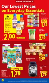 Lidl weekly ad week 37 Page 10: Lidl applesauce mini cups €1,49, Almondmilk €1,79