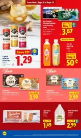 Lidl weekly ad week 37 Page 12: Gelatelli frozen cookie sandwich €3,99, Arctic sparkling water €0,50