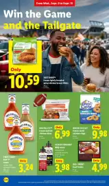 Lidl weekly ad week 37 Page 14: Sweet Baby Ray's sauce €3,24, Ball Park beef franks €4,99
