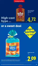 Lidl weekly ad week 37 Page 19: King's Hawaiian original Hawaiian sweet rolls €4,72, Hawaiian sweet rolls by Lidl €2,09
