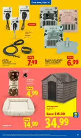Lidl weekly ad week 37 Page 33: Corduroy bed €14,99, Wild & Woofy dog bone waste bag holder €6,99