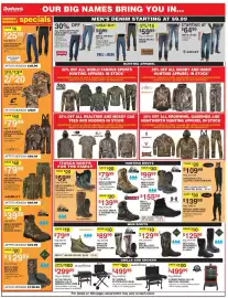 Dunham's Sports weekly ad week 36 Page 6: Ariat men's jeans €64,95, Muddy Trx Terminus Hunting Jacket Or Pants €79,99