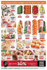 Food Lover's Market catalogue Page 2: Tomato thriftpacks €30,00, Naartjie trays €39,00