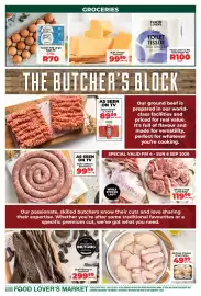 Food Lover's Market catalogue Page 3: Golden yolk - large eggs €70,00, Bulk grabouw boerewors €9,99