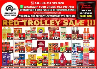 Advance Cash n Carry catalogue week 36 Page 1: Parmalat Cheese Slices €92,99, Kellogg's Corn Flakes €67,99