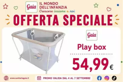 Volantino Sanitaria Gaia Pagina 12: Gaia Play box €54,99