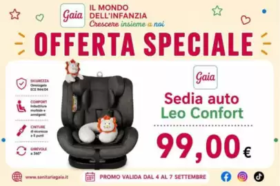 Volantino Sanitaria Gaia Pagina 14: Gaia Sedia auto Leo Confort €99,00