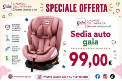 Volantino Sanitaria Gaia Pagina 16: Sedia auto gaia €99,00
