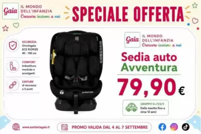 Volantino Sanitaria Gaia Pagina 17: Sedia auto Avventura €79,90