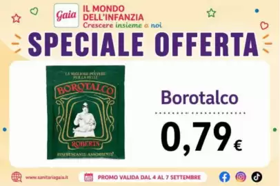 Volantino Sanitaria Gaia Pagina 19: Borotalco Roberts €0,79