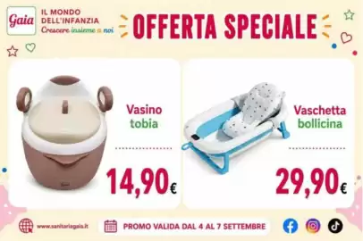 Volantino Sanitaria Gaia Pagina 23: Vasino tobia €14,90, Vaschetta bollicina €29,90