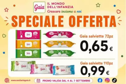 Volantino Sanitaria Gaia Pagina 8: Gaia salviette €0,65