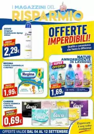 Volantino Magazzini del Risparmio Pagina 1: Regina carta camomilla €1,99, Natur Ammorbidente €1,69