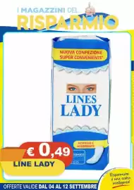 Volantino Magazzini del Risparmio Pagina 12: Lines Lady €0,49