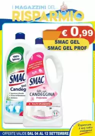 Volantino Magazzini del Risparmio Pagina 9: Smac gel Candeggina €0,99