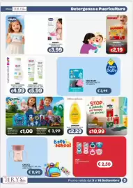 Volantino Irys Pagina 3: Tovagletta tessuto vari personaggi €3,99, Johnson baby shampoo €2,29