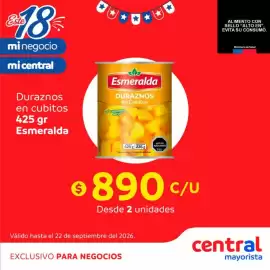 Catálogo Central Mayorista Página 15: Esmeralda - duraznos en cubitos €890,00
