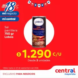 Catálogo Central Mayorista Página 5: Lobos - sal parrillera €1.290,00