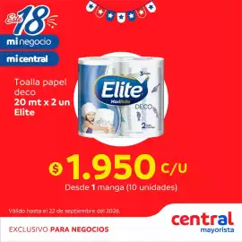 Catálogo Central Mayorista Página 7: Elite - toalla papel deco 20 mt x 2 un €1.950,00
