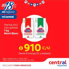Catálogo Central Mayorista Página 9: Mont blanc - harina sin/ con polvos €910,00