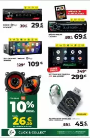 Folheto Feu Vert Página 10: Sistema multimedia jvc kw-m593bt €299,00, Rádio philips ce235bt €69,95