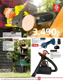 Bauhaus leták Strana 14: Black+Decker elektrický vysavač listí €2.290,00, Bosch aku nůžky na větve €3.990,00