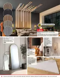 Bauhaus leták Strana 18: Aurea volně stojící zrcadlo €1.490,00, Bauhaus akustické obkladové panely s dřevěnou dýhou €1.450,00