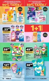 Netto gazetka tydzień 37 Strona 32: Produkty do prania Ariel €59,99, Płyn do płukania Lenor €23,99