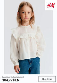 H&M gazetka tydzień 36 Strona 10: Bawełniana bluzka z falbankami H & M €104,99