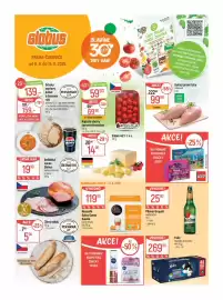 Globus leták týden 37 Strana 1: Pilsner Urquell světlý ležák €25,90, Můj Globus srbský vepřový kotlet s dušenou rýží €139,00