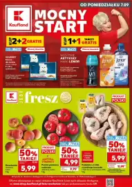 Kaufland gazetka Strona 1: Brzoskwinie układane luzem €5,99, Udo z polskiego kurczaka €5,99