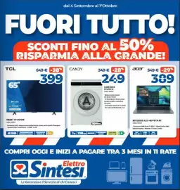 Volantino Elettrosintesi Pagina 1: TCL SMART TV 65P69K €399,00, Acer Notebook AL15-46P-R774 R3 €389,00