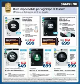 Volantino Elettrosintesi Pagina 9: Lavatrice EcoDosatore BESPOKE AI €699,00, Lavasciuga Crystal Clean €699,00