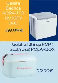 Folheto Norauto Página 4: Polarbox €29,99, Geleira elétrica noraauto €69,99