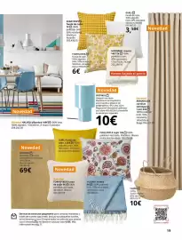 Catálogo IKEA Página 19: Gurli - fjällfryle cojín €3,50, Gurli - hornmal manta €3,50