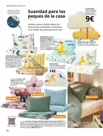 Catálogo IKEA Página 42: Blanco - barndrum cojín €9,00, Cojín €19,00