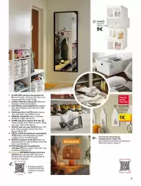 Catálogo IKEA Página 7: Caja para zapatos €9,00, Gancho autoadhesivos €1,00