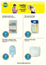 TEDi leták Strana 3: Stylex guma v podobě zmrzliny €40,00, Fixy Stylex pastelové duo €55,00