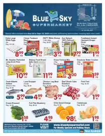 Blue Sky Supermarket flyer week 36 Page 1: Pork Feet €1,99, Crispy Tandoori Naan €1,79