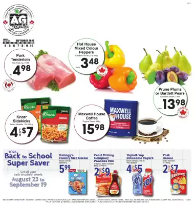 AG Foods flyer (valid until 10-09)