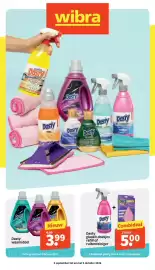 Wibra folder Pagina 1: Dasty wasmiddel €3,99, Dasty glaskit doekjes refill of ruitenreiniger €5,00