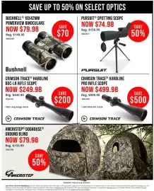 Cabela's flyer Page 3: Crimson Trace Hardline BDC-LR Rifle Scope €249,98, Pursuit spotting scope €74,98