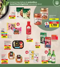Interspar akciós újság hét 37 Oldal 5: Jinro chamisul €1.999,00, Fresco di forno ázsiai tészta €1.399,00