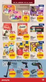 PENNY akciós újság hét 37 Oldal 22: Louisa paté macskaeledel €99,00, Bodie jutalomfalat €299,00